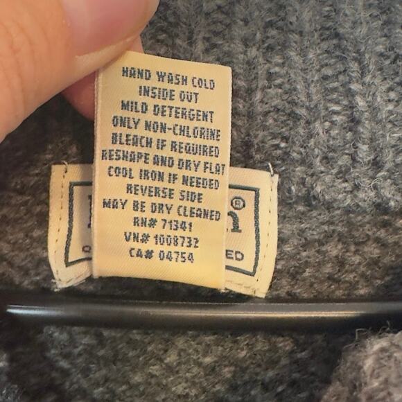 L.L. Bean Men’s Classic Ragg Wool Pullover Sweater Henley Size L Tall - Picture 6 of 8